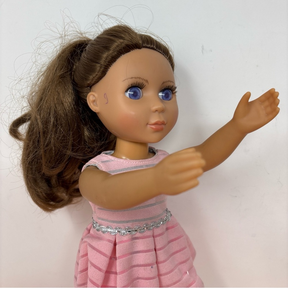 Pink Fashion Doll with Patterned Leggings - Kids Toy • has defects: ink ✍️ mark - Picture 5 of 8